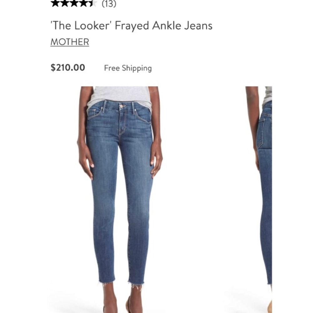MOTHER Looker Ankle Fray denim size 27